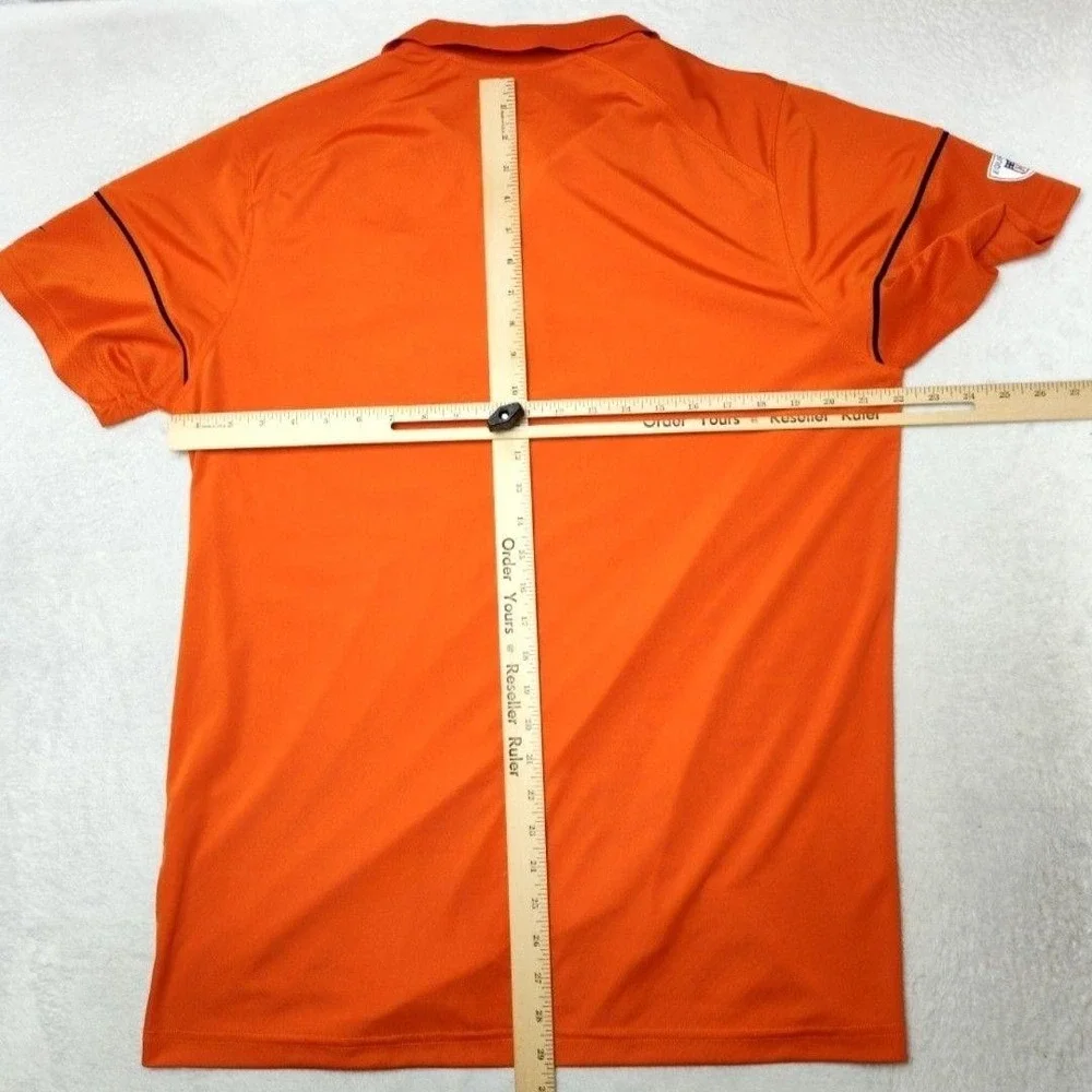 Nike Chicago Bears Polo Shirt Mens Large Orange Dri-FIT Football Training Pro
